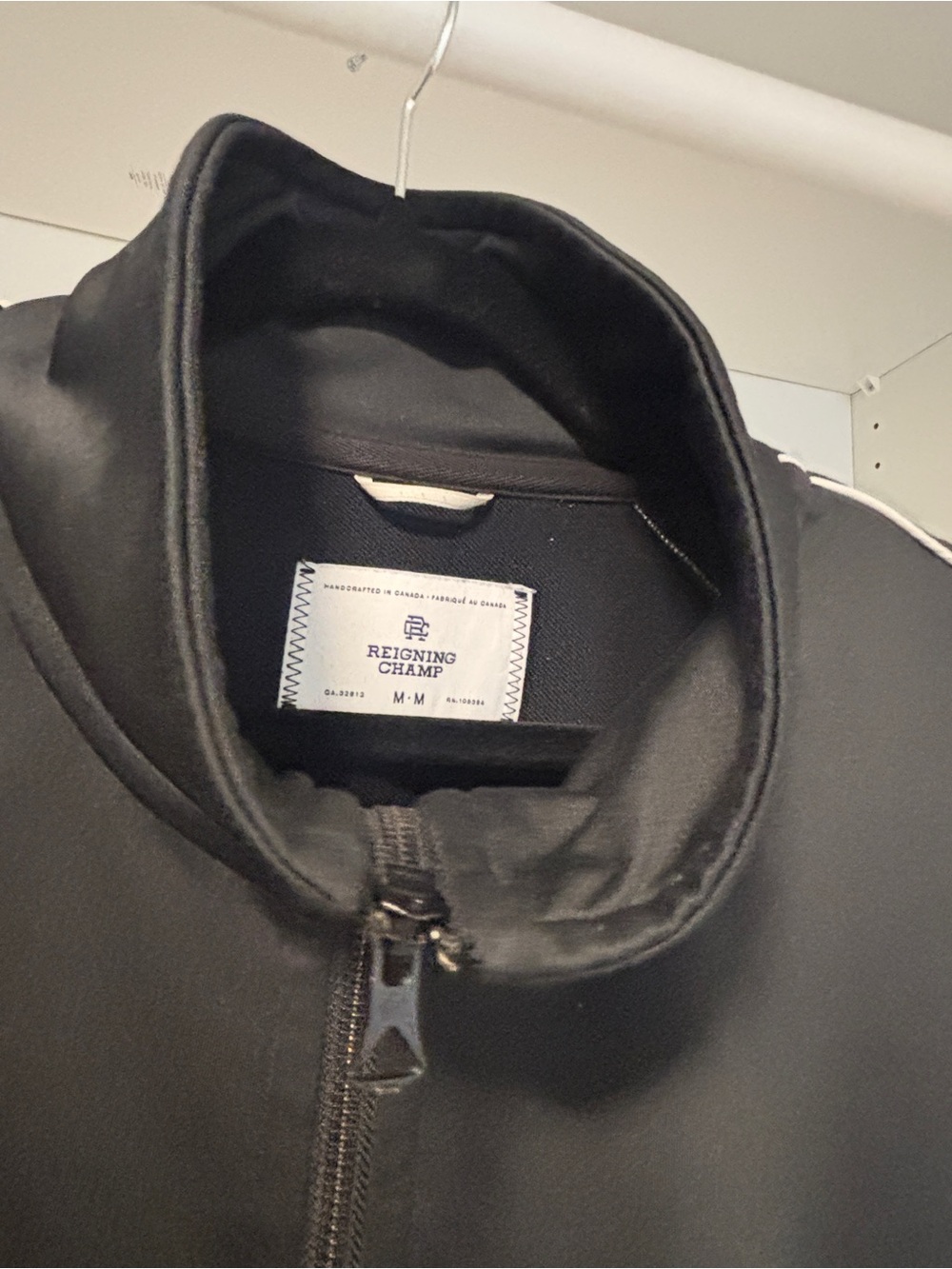 Reigning Champ Black Zip-Up Bomber Jacket